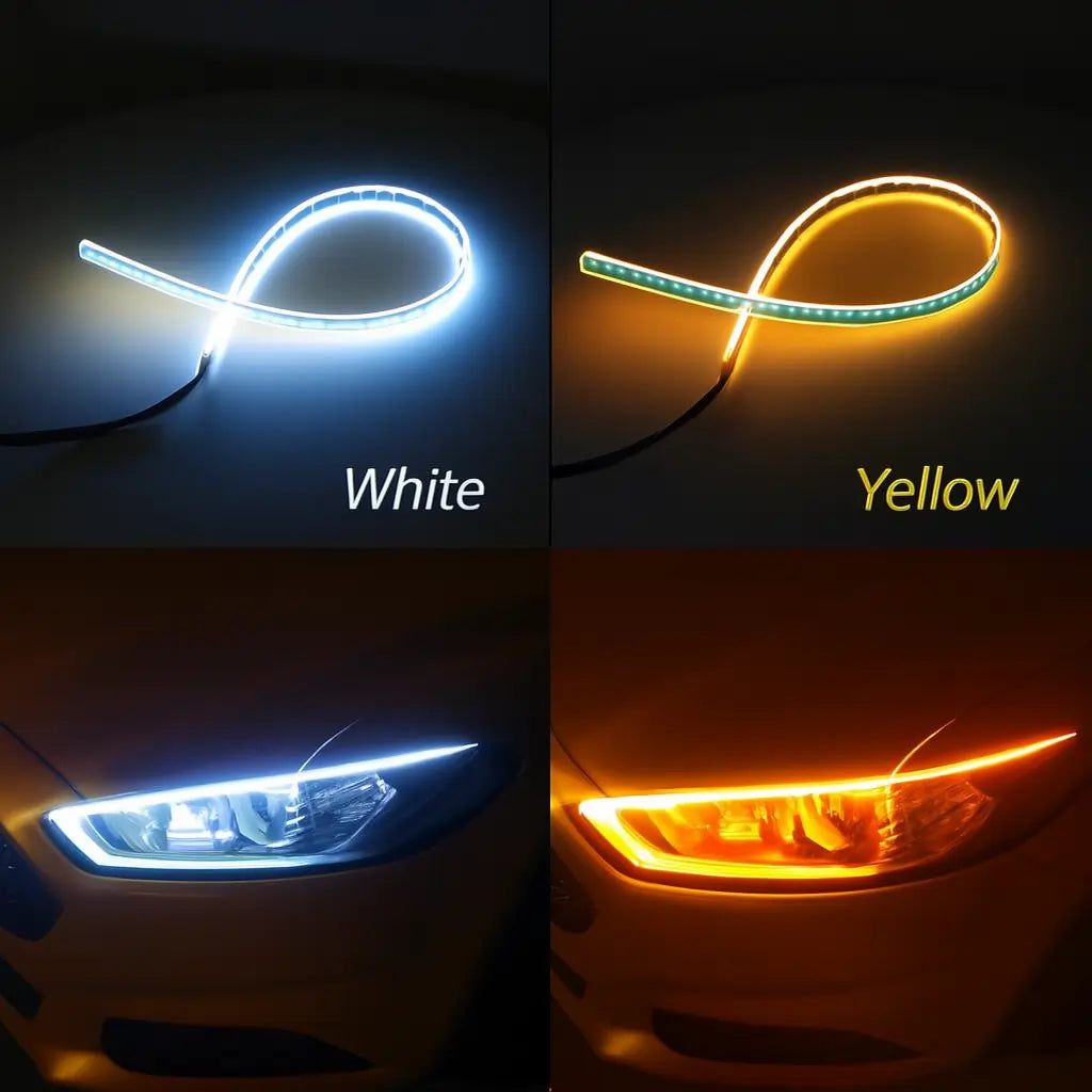 Dual-Color Flexible LED Strip – DRL + Indicator (2PCS)