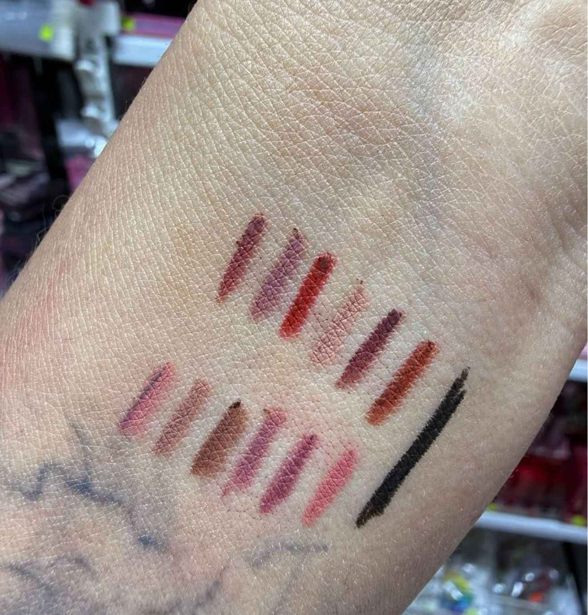 (2 -in-1) 12pcs Lip & Eye Liner Pencils