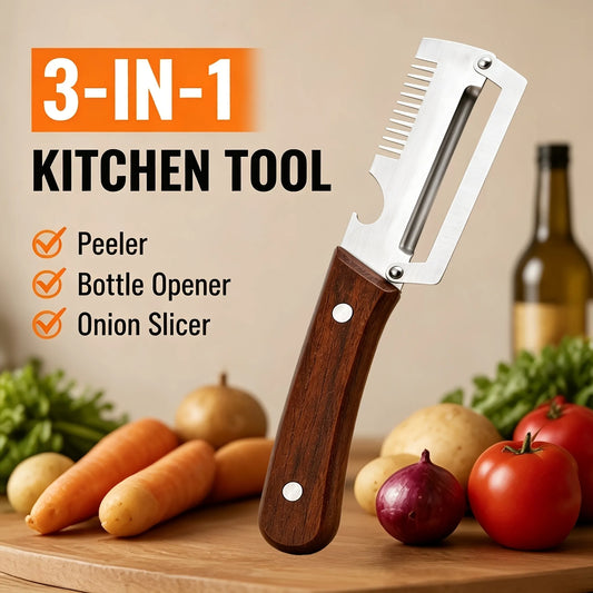 3-in-1 Multifunctional Vegetable Shredder, Peeler & Bottle Opener