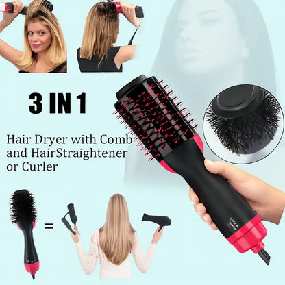 One Step Hot Air Brush Dryer & Straightener
