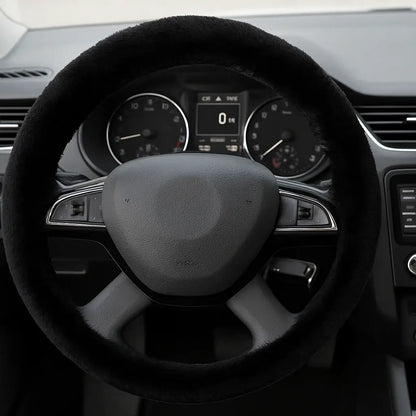car black steering cover.